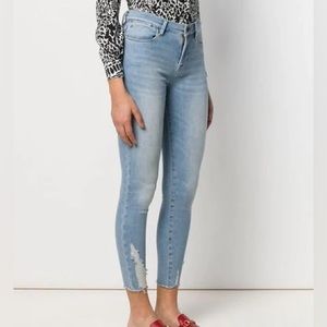 Frame Le High Skinny Jeans in Dove Lane